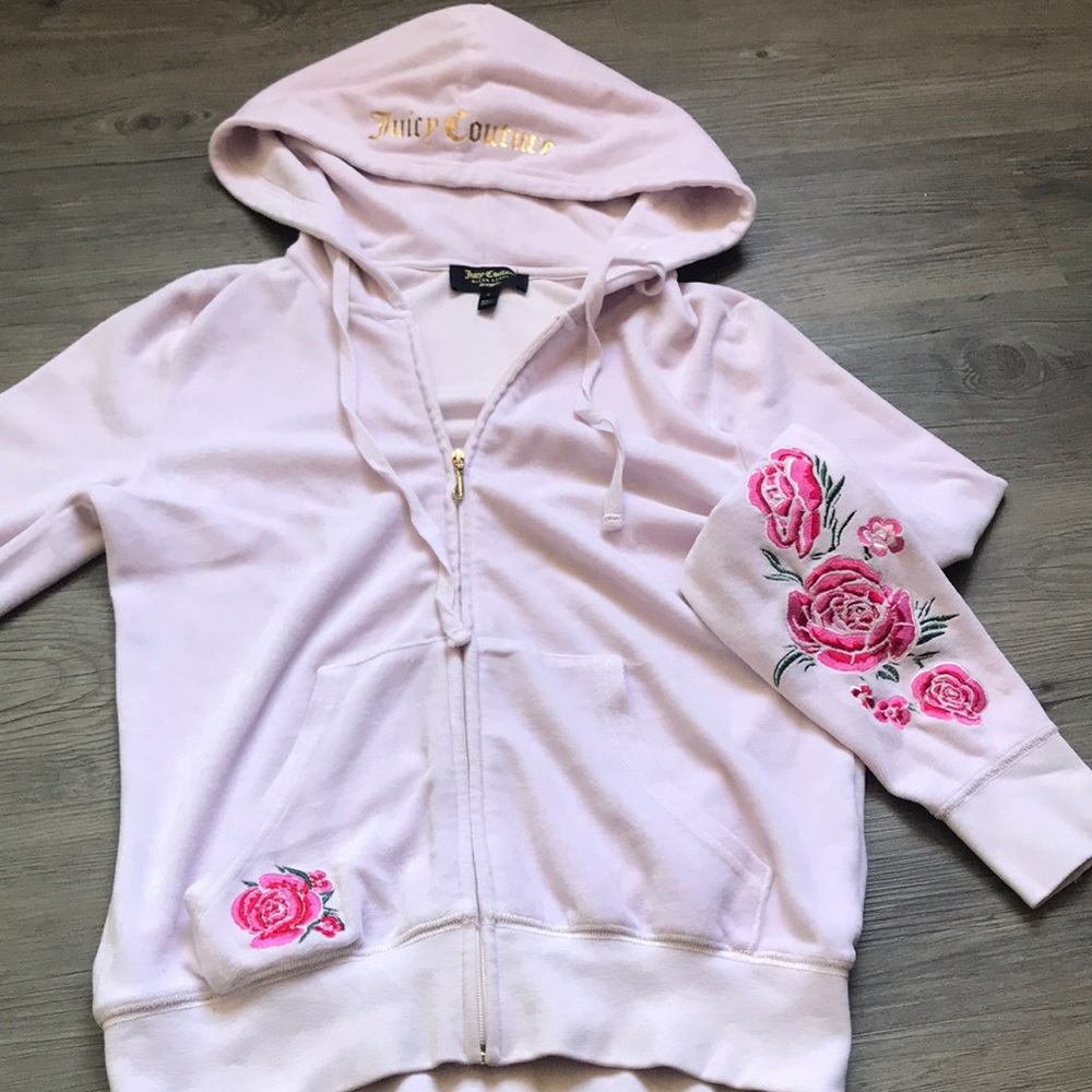 Juicy Couture Velour black label zip up